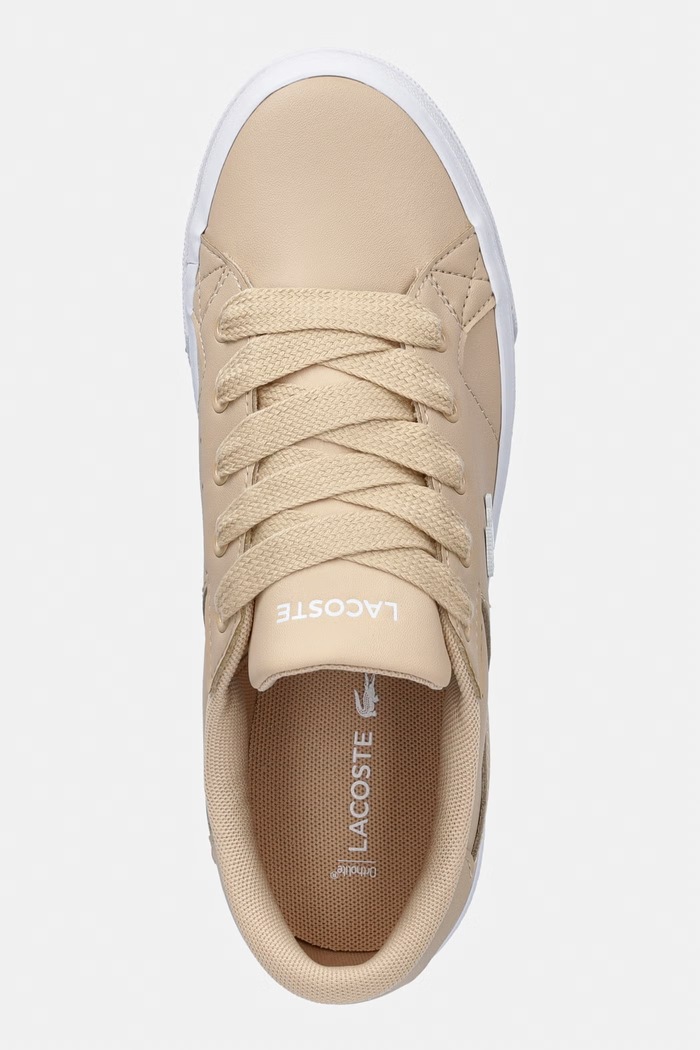 Lacoste Ziane Platform Sneakers tenisky dámske kožené béžová 50CFA0035.7F8