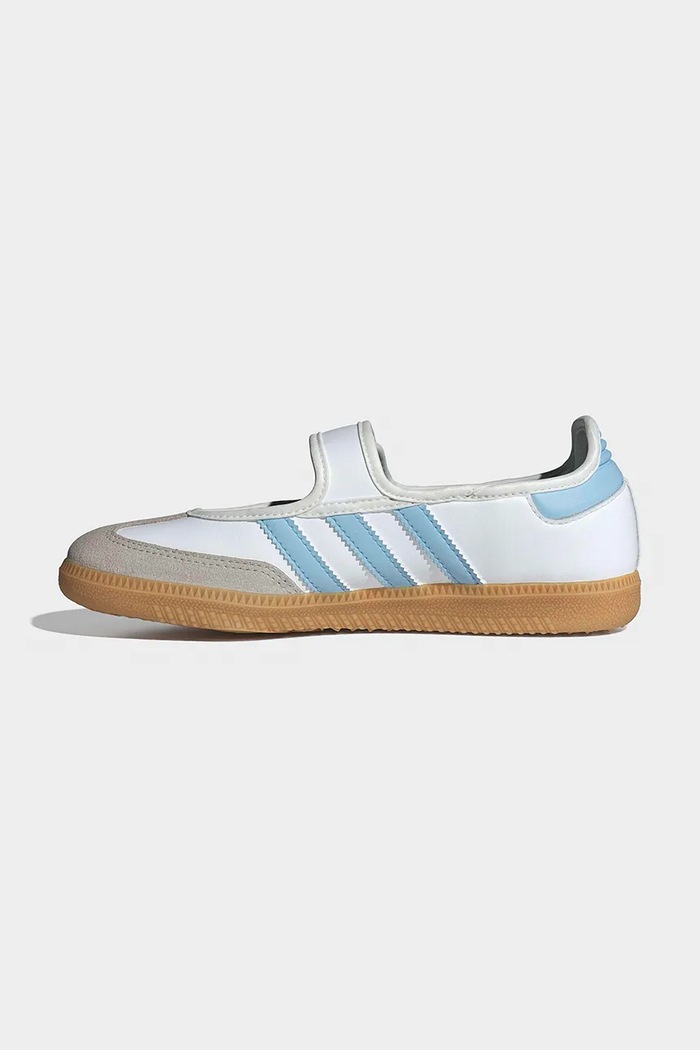 Detské kožené balerínky adidas Originals DISNEY SAMBA JANE biela JP9545