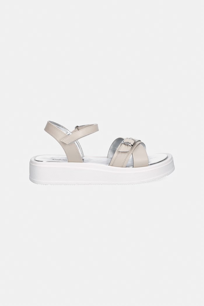 Calvin Klein Jeans sandały dziecięce V4A2.83260.35.39 beżowy SS26