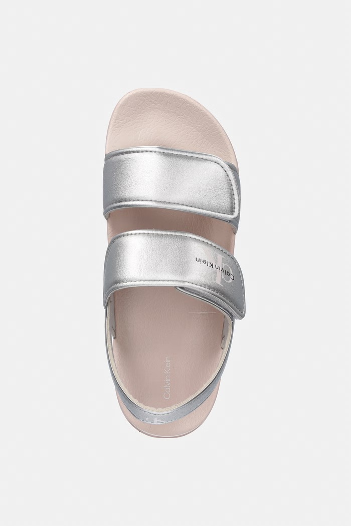Calvin Klein Jeans sandały dziecięce srebrny V1AF.83266.30.34