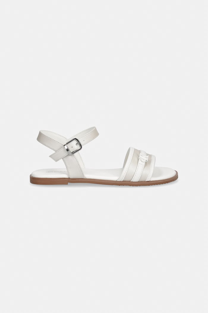 Calvin Klein Jeans sandale cu toc plat pentru copii V3A2.83248.35.39 bej SS26