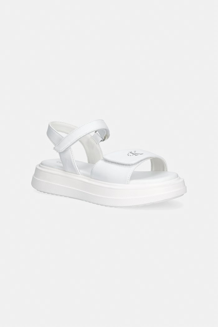 Calvin Klein Jeans sandale cu platformă pentru copii alb V3A2.83251.30.34