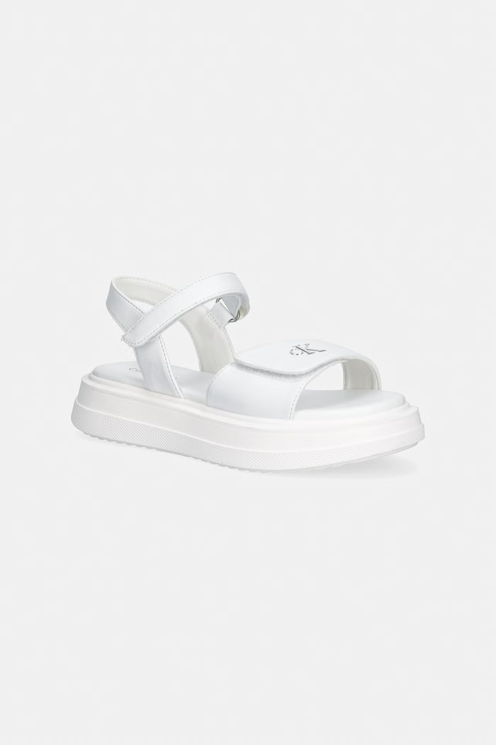 Calvin Klein Jeans sandale cu platformă pentru copii alb V3A2.83251.30.34