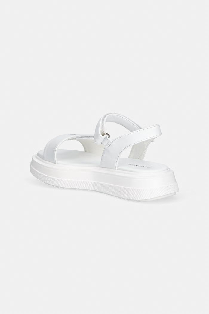 Fete Calvin Klein Jeans sandale cu platformă pentru copii V3A2.83251.30.34 alb