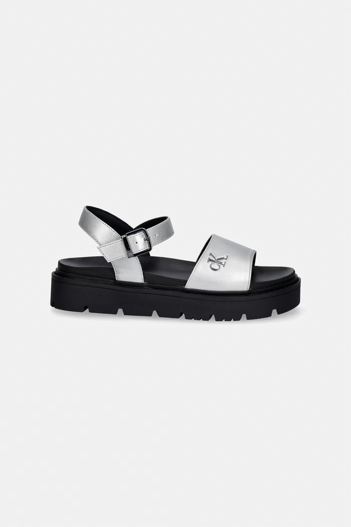 Calvin Klein Jeans sandale copii V3A2.83257.35.39 argintiu SS26