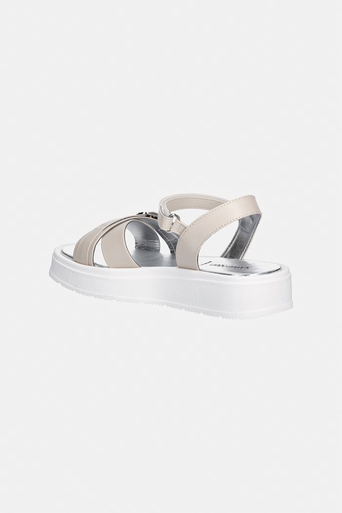 Dziewczynka Calvin Klein Jeans sandały dziecięce V4A2.83260.32.34 beżowy