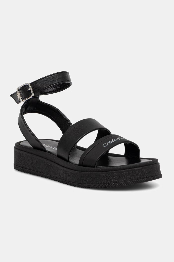 Calvin Klein Jeans sandały dziecięce imitacja skóry licowej czarny V4A2.83261.32.34