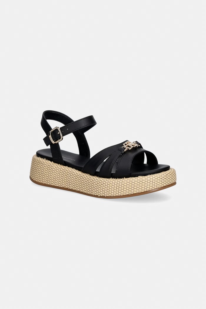 Tommy Hilfiger sandale cu platformă feminine negru T3A2.34293