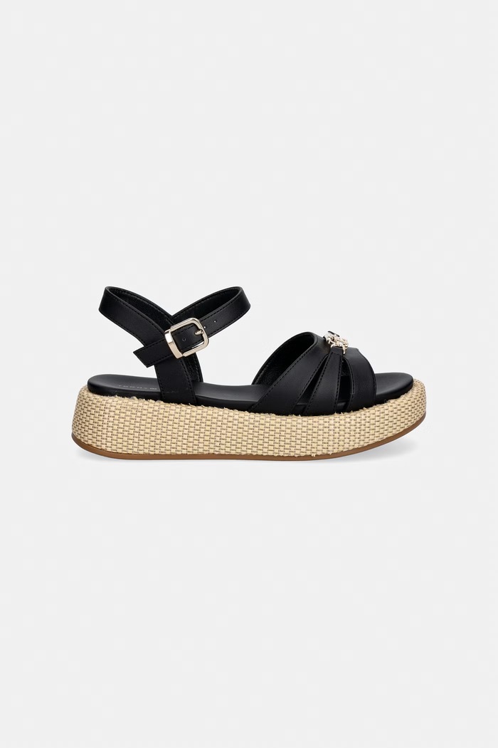 Tommy Hilfiger sandale cu platformă feminine T3A2.34293 negru SS26