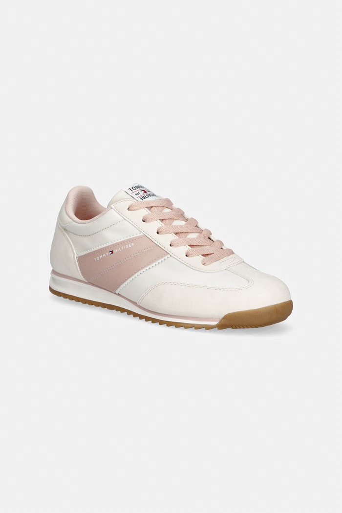 Tommy Hilfiger gyerek sportcipő művelúr rózsaszín T3A9.34263