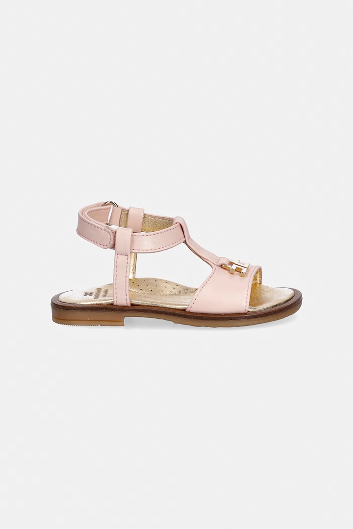 Elisabetta Franchi sandale din piele pentru copii F1A2.E0545.21.24 roz SS26