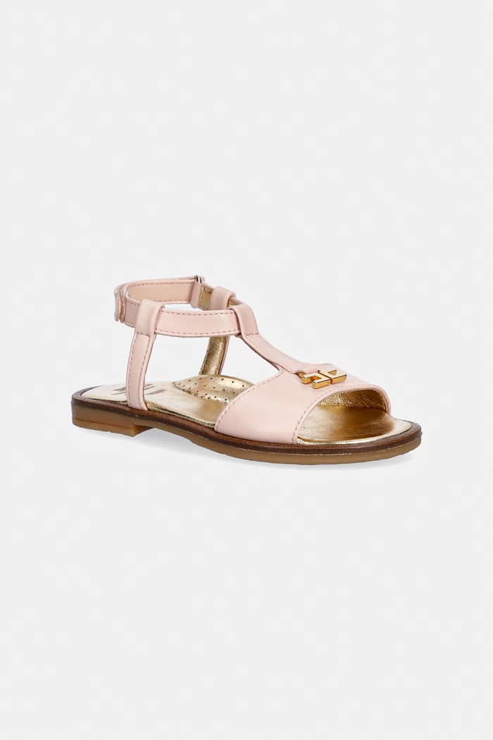 Elisabetta Franchi sandały skórzane dziecięce różowy F1A2.E0545.25.29