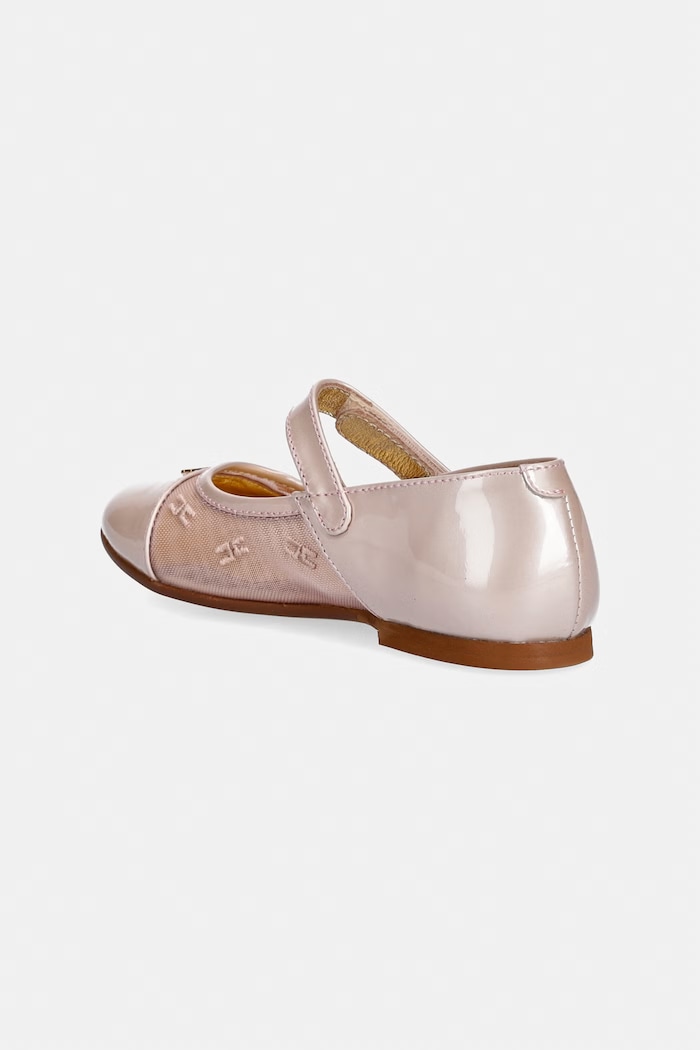 Dziewczynka Elisabetta Franchi baleriny skórzane dziecięce F1A3.E0474.25.29 różowy