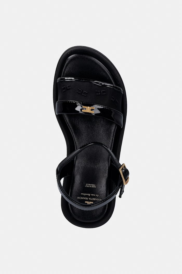Elisabetta Franchi sandały dziecięce czarny F4A2.E0595.31.34