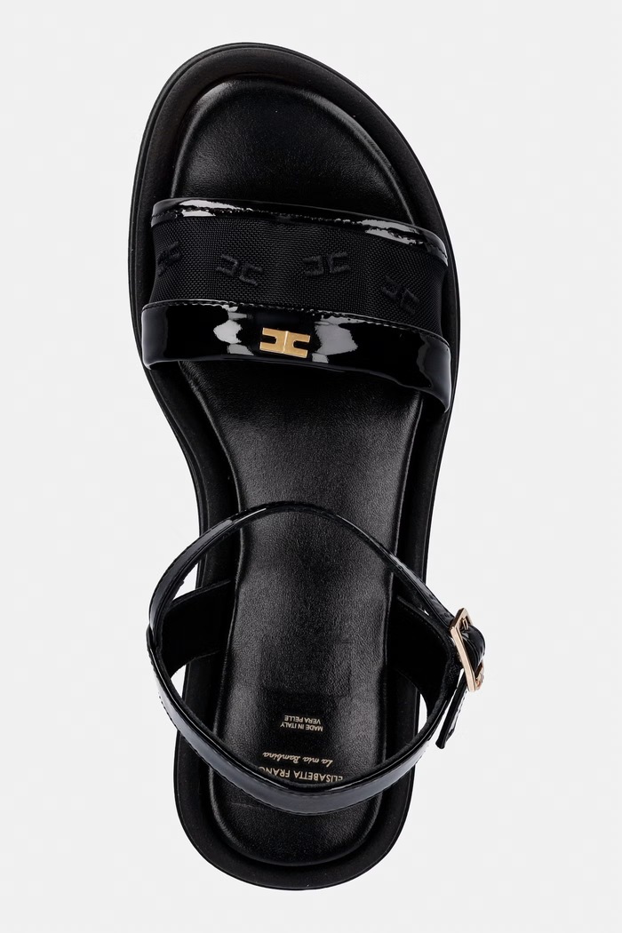 Elisabetta Franchi sandały dziecięce czarny F4A2.E0595.35.38
