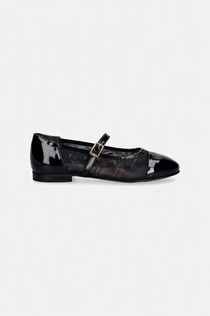 Elisabetta Franchi balerini pentru copii F4A3.E0483.30.34 negru SS26