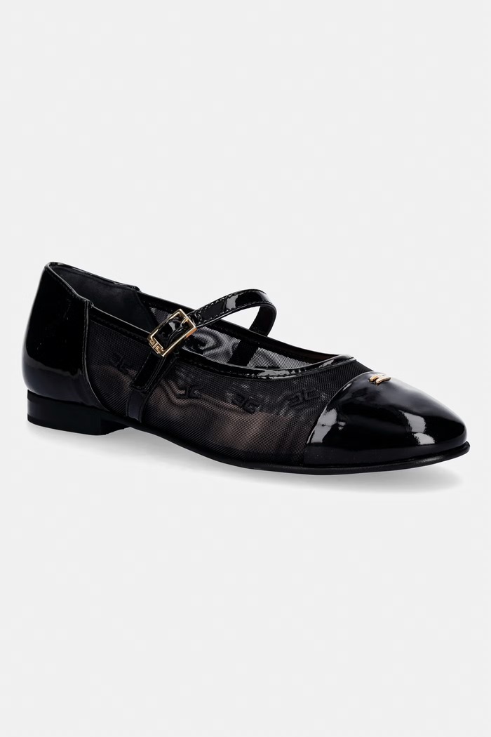 Elisabetta Franchi baleriny dziecięce czarny F4A3.E0483.35.38