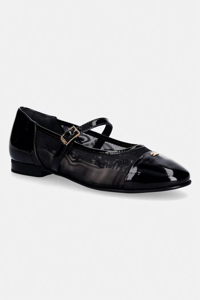 Elisabetta Franchi baleriny dziecięce czarny F4A3.E0483.35.38