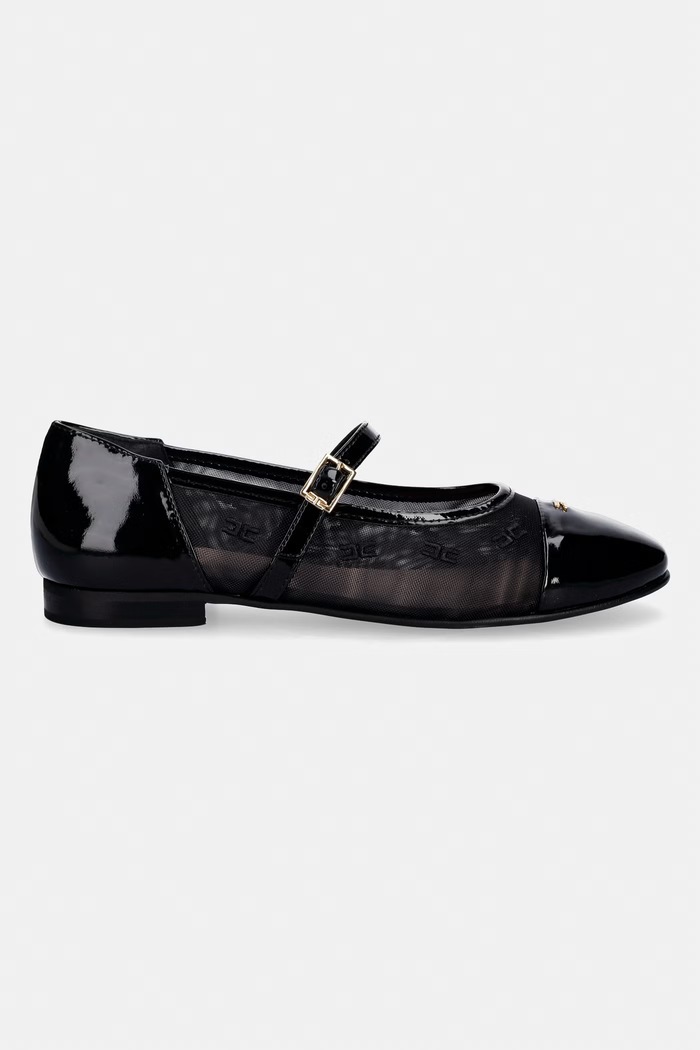Elisabetta Franchi baleriny dziecięce F4A3.E0483.35.38 czarny SS26