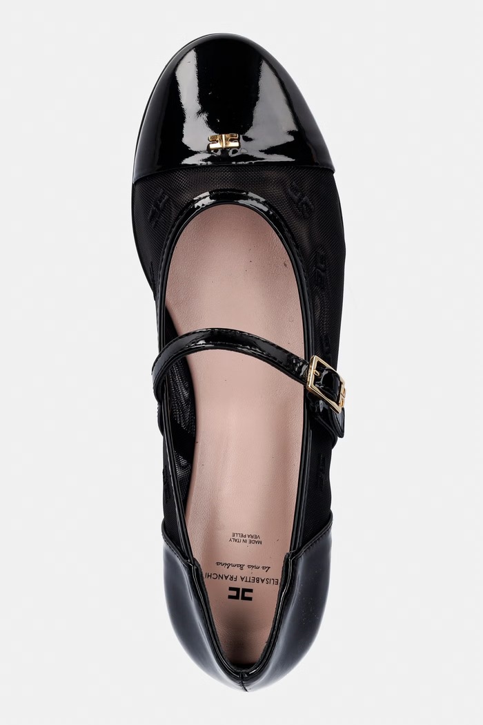 Elisabetta Franchi baleriny dziecięce czarny F4A3.E0483.35.38