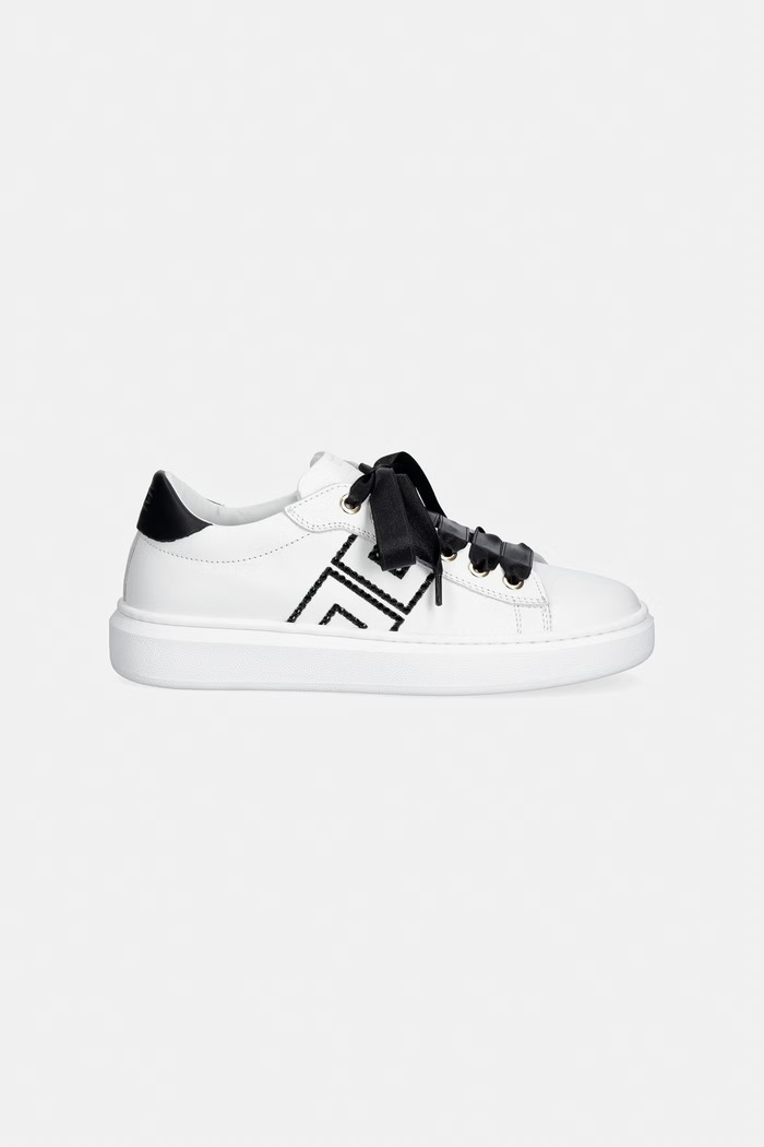 Elisabetta Franchi sneakersy skórzane dziecięce F4A9.E0504 biały SS26