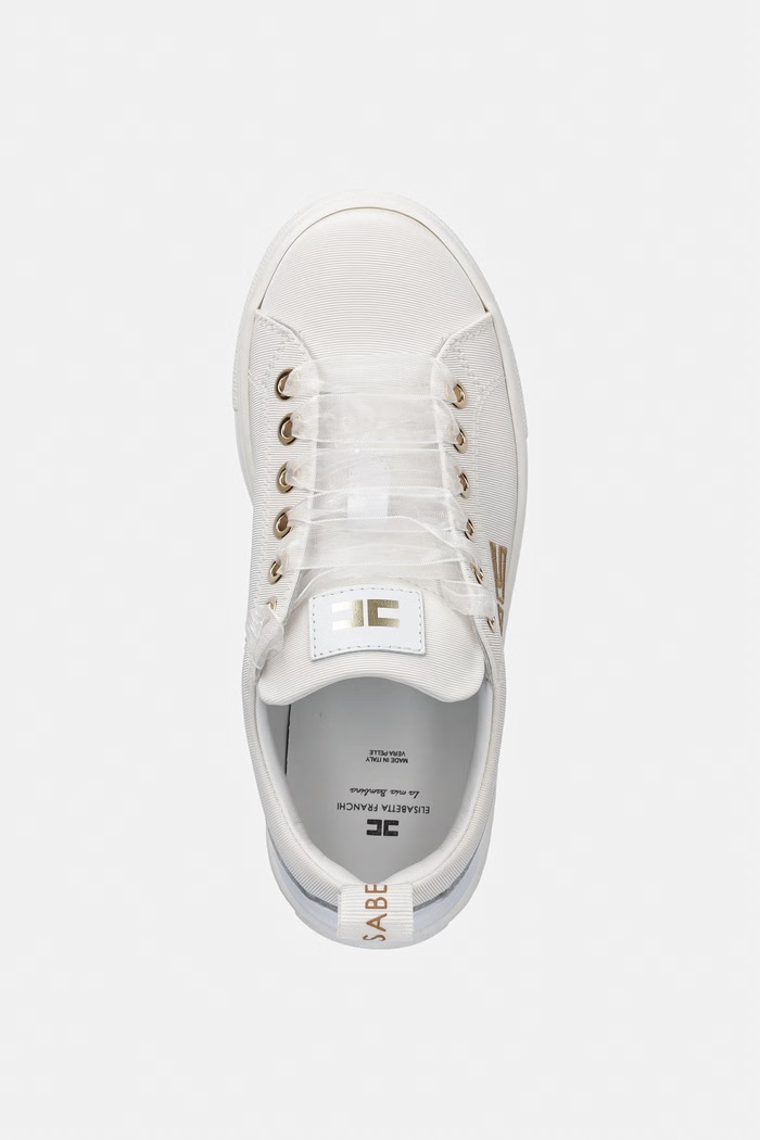 Elisabetta Franchi sneakersy dziecięce biały F4A9.E0528.30.34