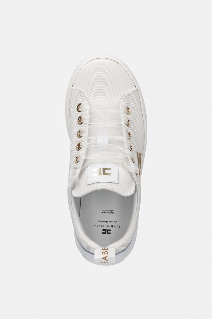 Elisabetta Franchi sneakersy dziecięce biały F4A9.E0528.30.34
