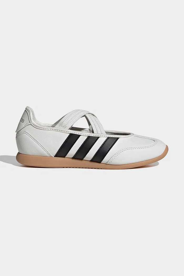 Detské balerínky adidas BARREDA MARY JANE usňová koža biela JP6736