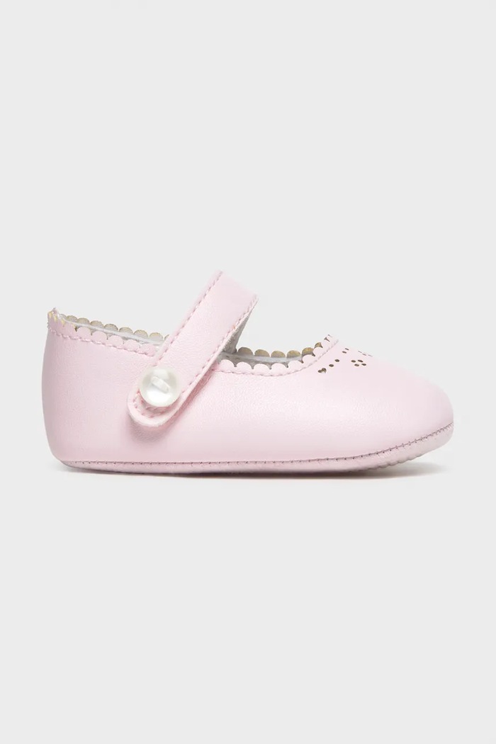 Topánky pre bábätká Mayoral Newborn imitácia kože ružová 9092.2N.Newborn.PPY2