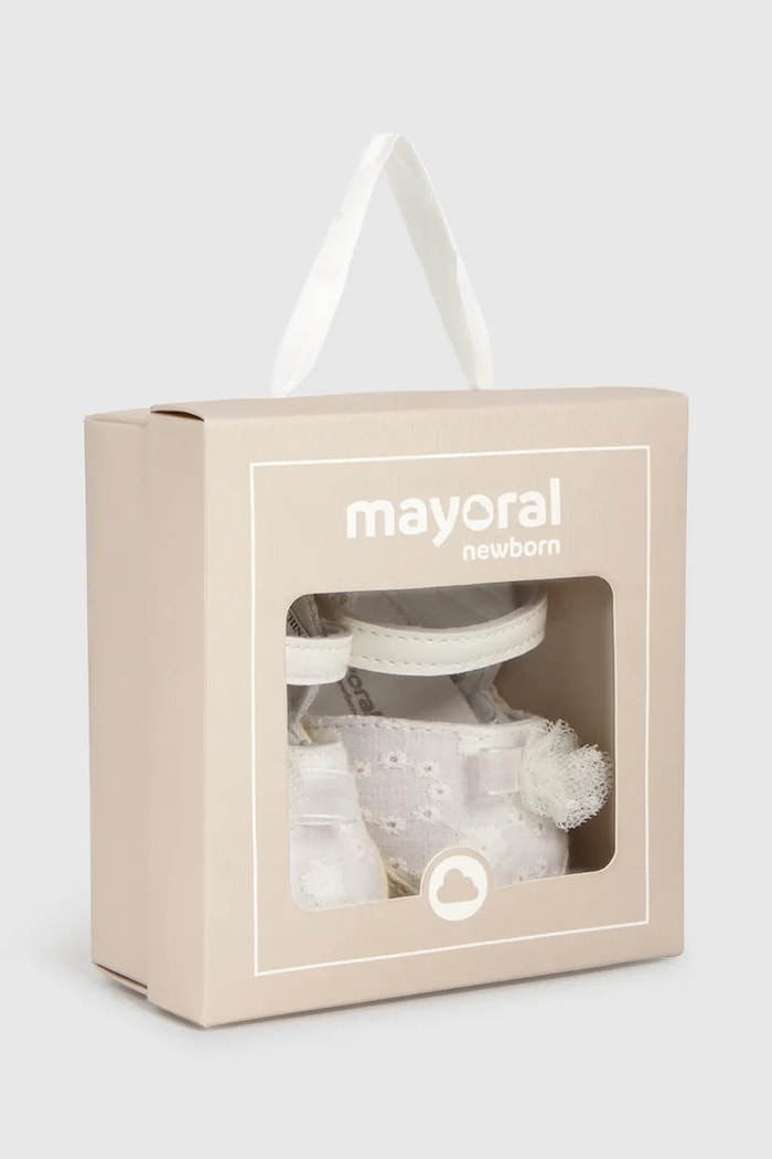 Mayoral Newborn pantofi pentru bebeluși alb 9093.2P.Newborn.PPY2