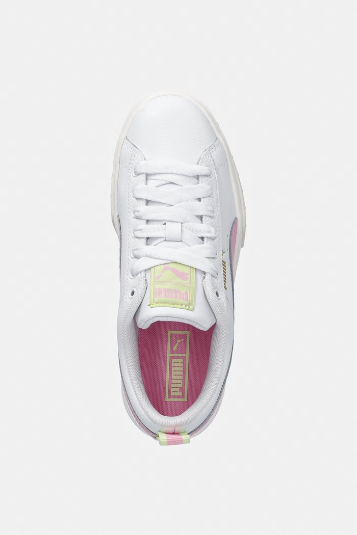 Puma Mayze Lth Jr sneakers boty dětské kožené bílá 384527.PPY2
