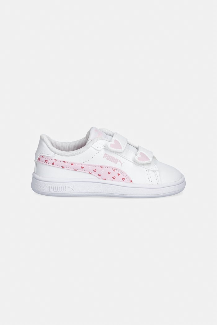 Puma sneakersy dziecięce Smash 3.0 Hearty V 405639 biały SS26