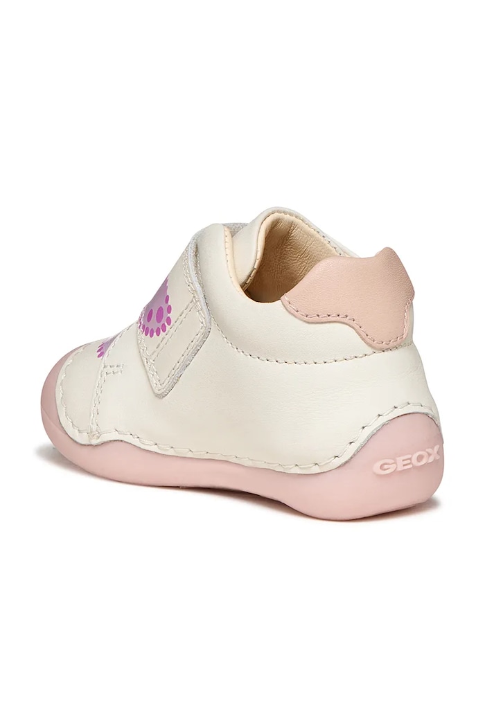 Geox încălțăminte din piele pentru copii TUTIM alb B3540B.00085.18.23