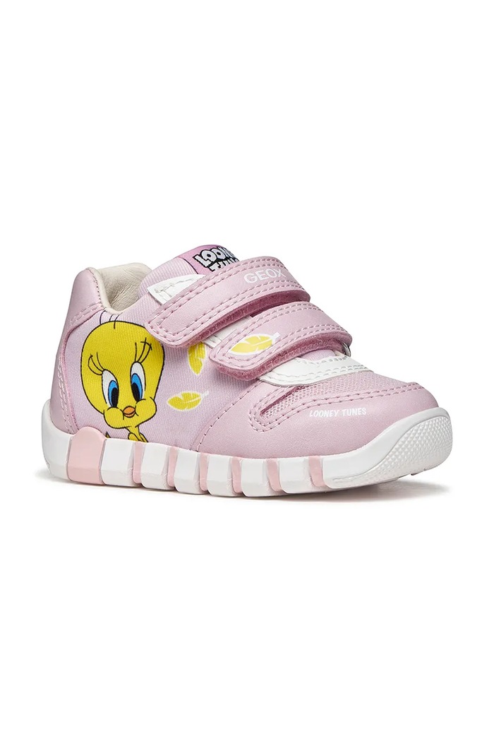 Detské tenisky Geox IUPIDOO x Looney Tunes suchý zips ružová B6558B.011BC.18.26
