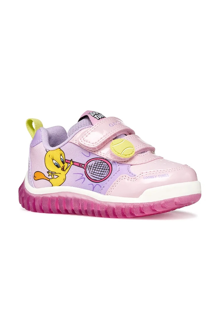 Geox scarpe da ginnastica per bambini LIGHTYLOO x Looney Tunes tessile rosa B6561B.0HH11.20.27