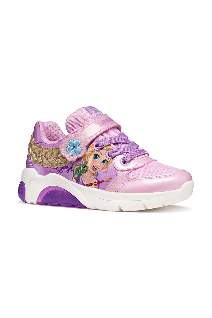Geox scarpe da ginnastica per bambini FADINLIGHT x Disney Princess finta pelle fiore violetto J65M4B.0ANKC.28.31