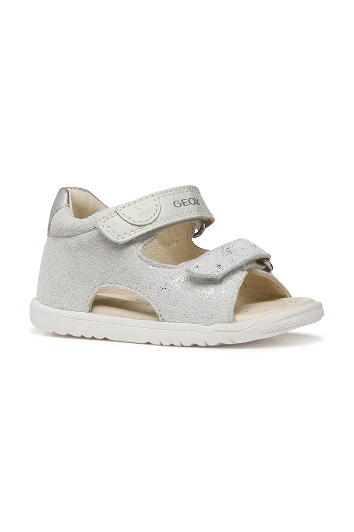 Geox sandale din piele întoarsă pentru copii SANDAL MACCHIA argintiu B254WA.007BC.18.26