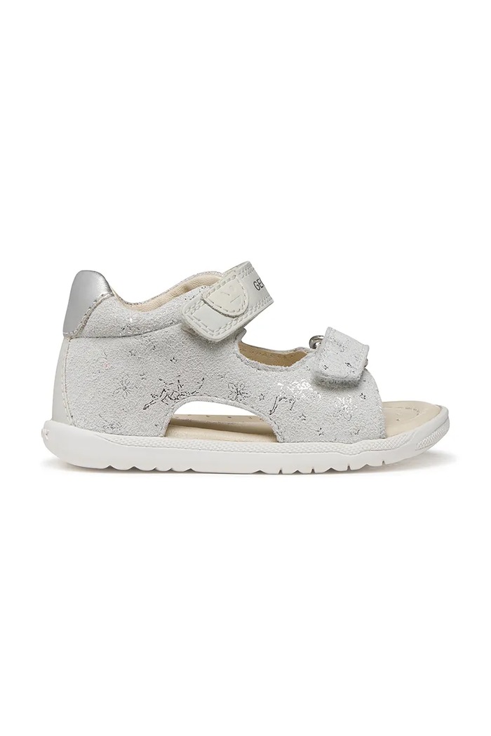 Geox sandale din piele întoarsă pentru copii SANDAL MACCHIA B254WA.007BC.18.26 argintiu SS26