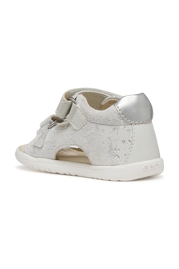 Geox sandale din piele întoarsă pentru copii SANDAL MACCHIA argintiu B254WA.007BC.18.26