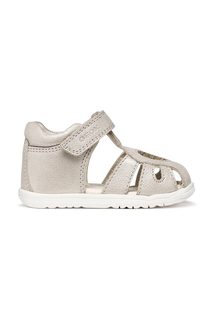Geox detské kožené sandále SANDAL MACCHIA B654WA.0MAEW.18.26 strieborná SS26