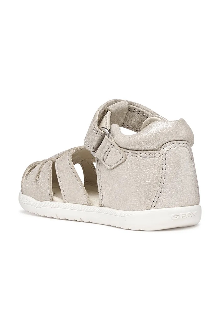 Geox detské kožené sandále SANDAL MACCHIA strieborná B654WA.0MAEW.18.26