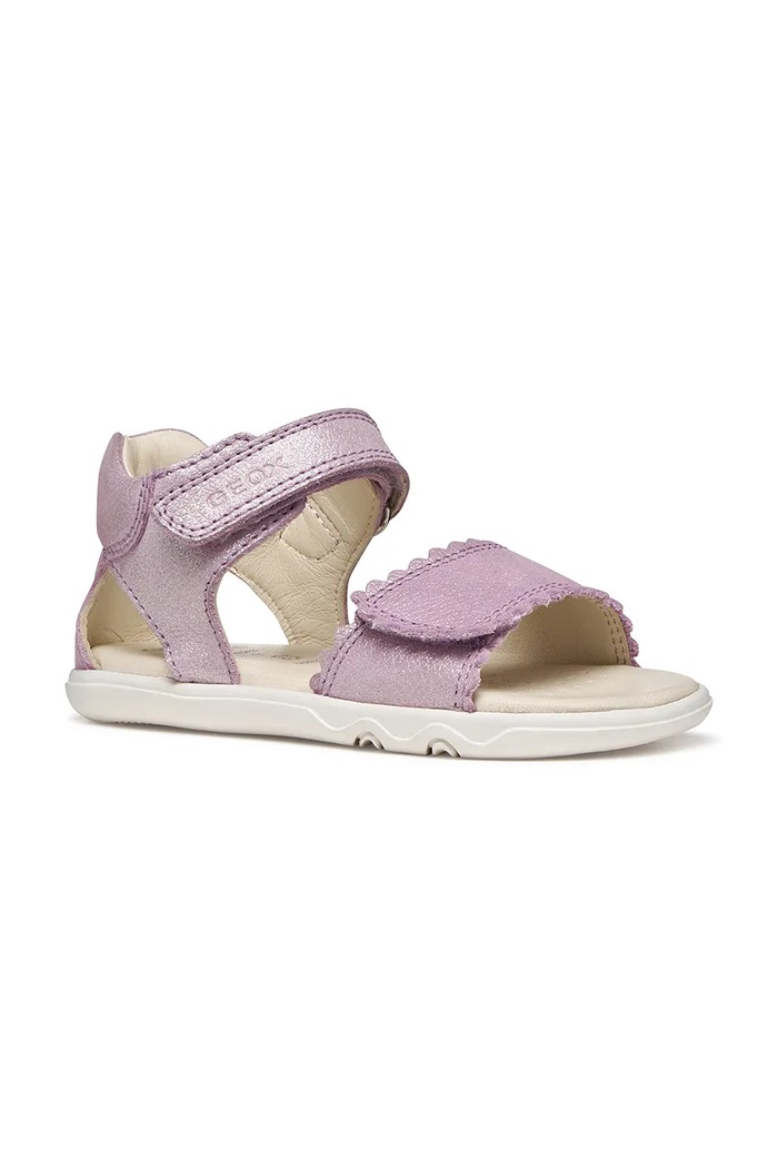 Dětské kožené sandály Geox SANDAL STEPPIEUP fialová B656QB.000CR.20.27