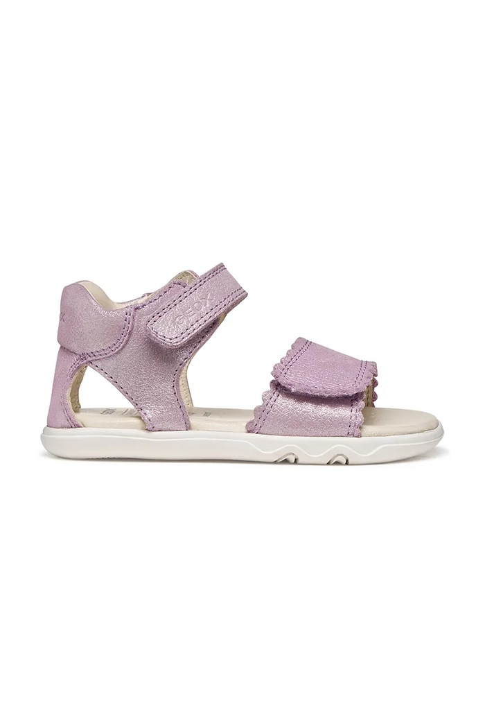 Dětské kožené sandály Geox SANDAL STEPPIEUP B656QB.000CR.20.27 fialová SS26