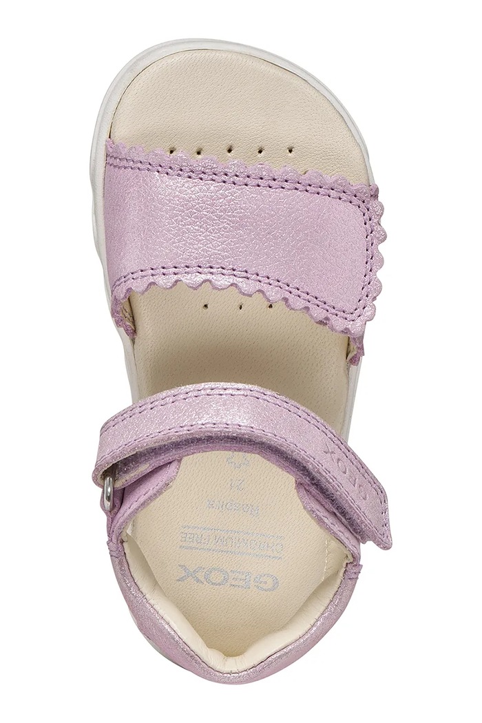 Dětské kožené sandály Geox SANDAL STEPPIEUP B656QB.000CR.20.27 fialová