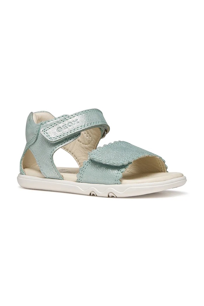 Geox sandały skórzane dziecięce SANDAL STEPPIEUP turkusowy B656QB.000CR.20.27