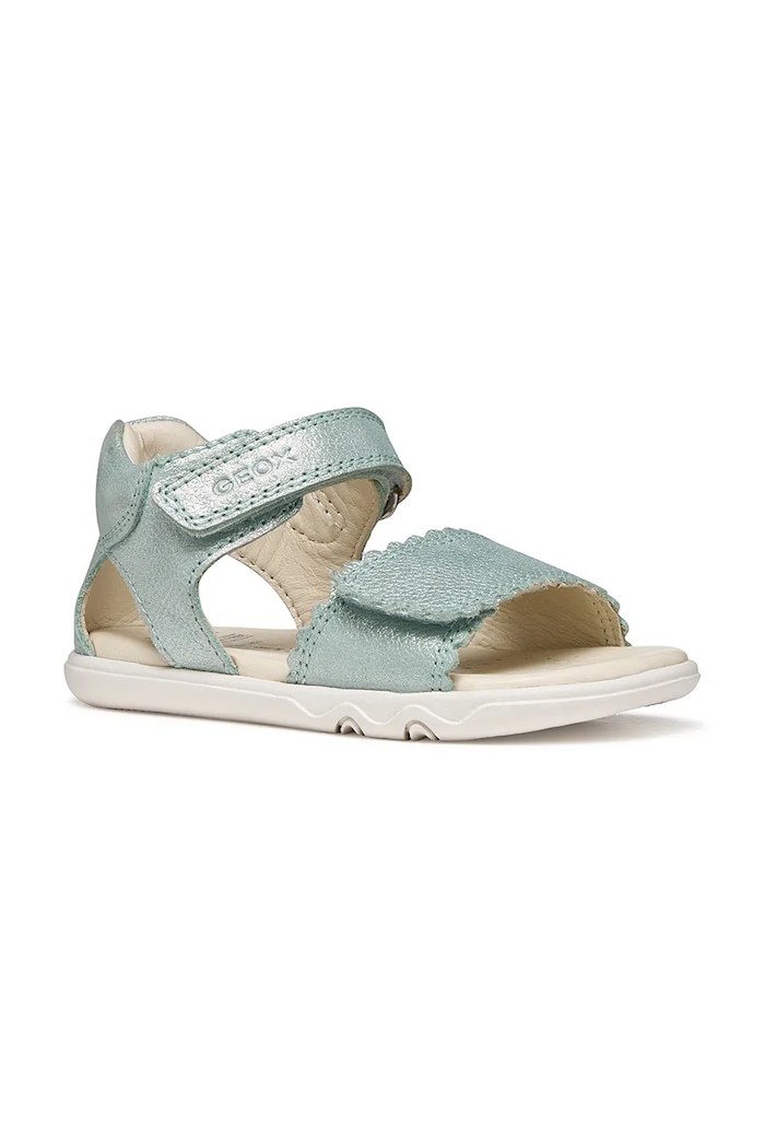 Geox sandały skórzane dziecięce SANDAL STEPPIEUP turkusowy B656QB.000CR.20.27