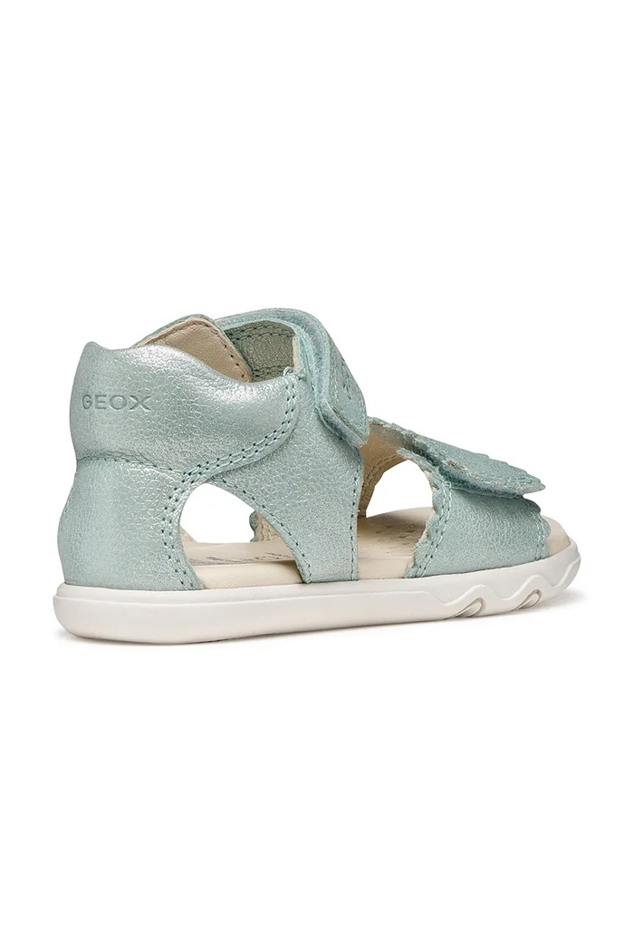 Dziewczynka Geox sandały skórzane dziecięce SANDAL STEPPIEUP B656QB.000CR.20.27 turkusowy
