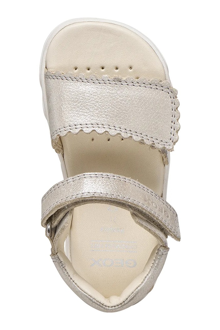 Dětské kožené sandály Geox SANDAL STEPPIEUP B656QB.000CR.20.27 béžová