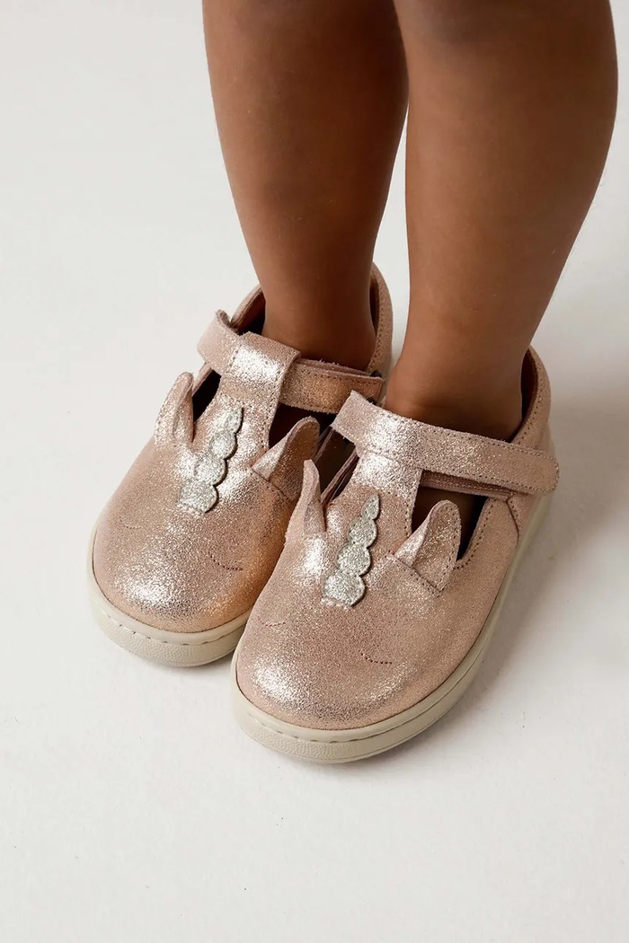 Detské kožené poltopánky Donsje Esterre Shoes Unicorn ružová 2030102