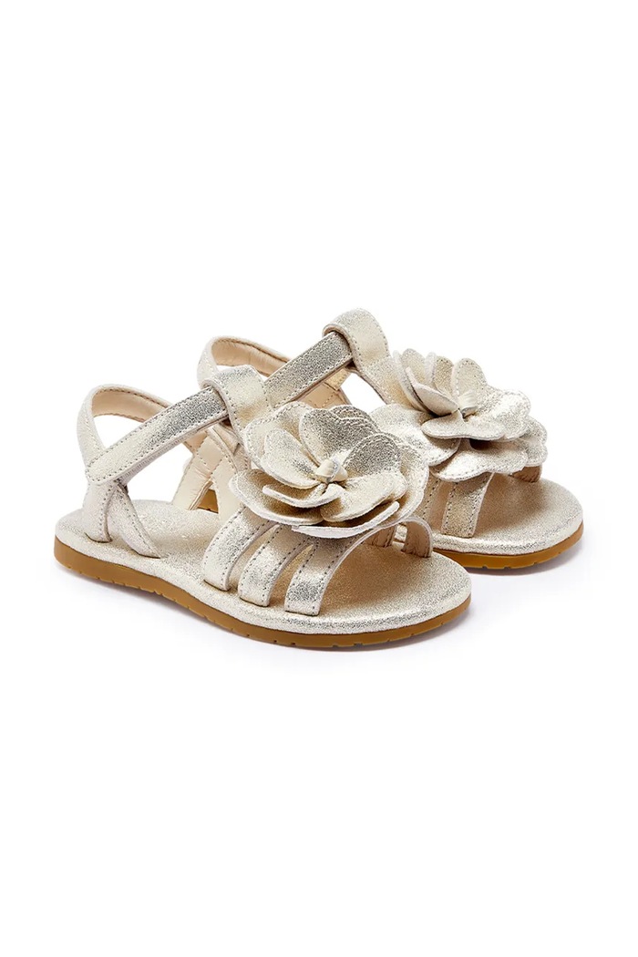 Dječje kožne sandale Donsje Iles Fields Sandals Shimmer Buttercup 2025107 bež SS26